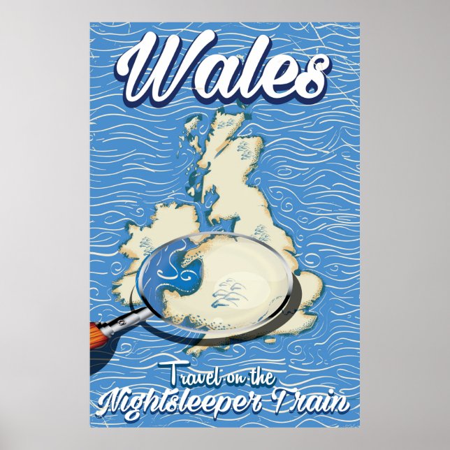 Wales Nightsleeper tåg brittisk reseposter Poster (Framsidan)