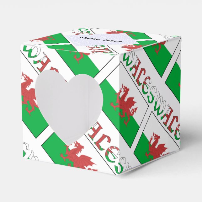 Wales och Wales flagga Rutnätslayout Personligt Hj Presentaskar (Framsidan Sidan)