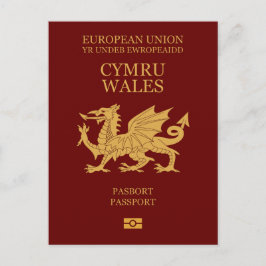 Wales passport vykort