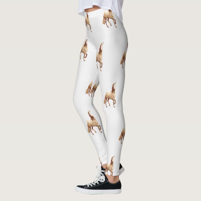 Wales Pony och Cob Häst Akvarell Leggings (Vänster)