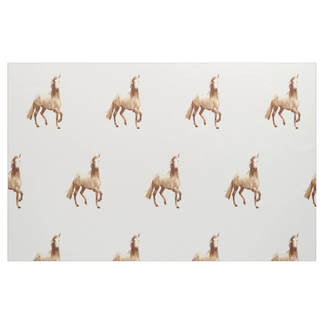 Wales Pony och Cob Häst Akvarell Tyg (Fat Quarter)