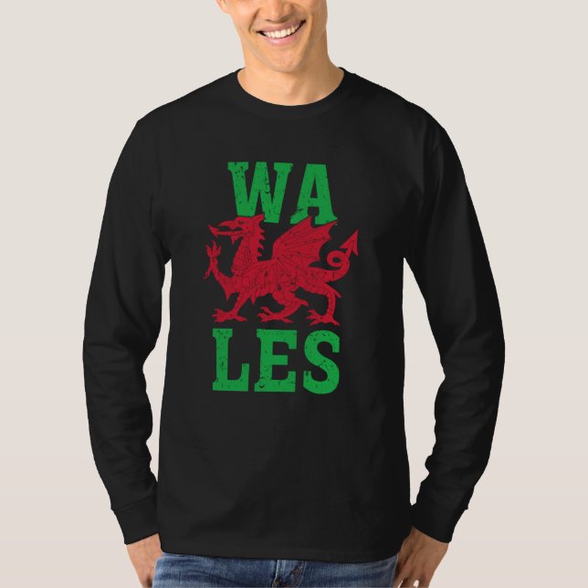 Wales Pride Home Country Welsh Flag T Shirt (Framsida)