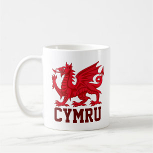 Wales Red Dragon (Y Ddraig Goch) Kaffemugg