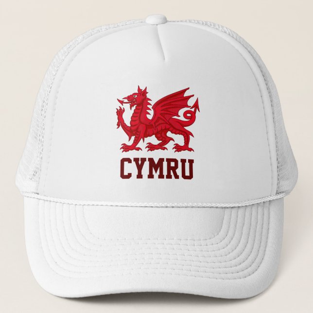 Wales Red Dragon (Y Ddraig Goch) Keps (Framsida)