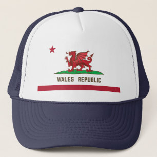 Wales Republic Dragon Flagga Welsh Pride Keps