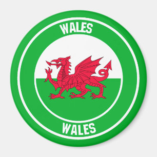 Wales Round Emblem Magnet