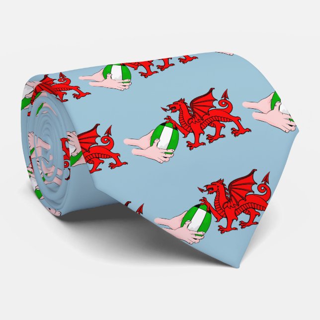 Wales Rugby Team Dragon With Rugby Boll Slips (Rullad)