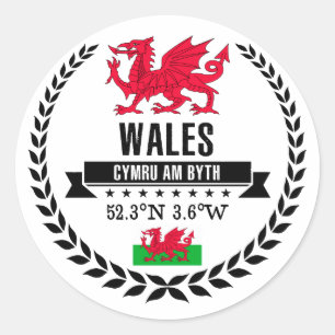 Wales Runt Klistermärke