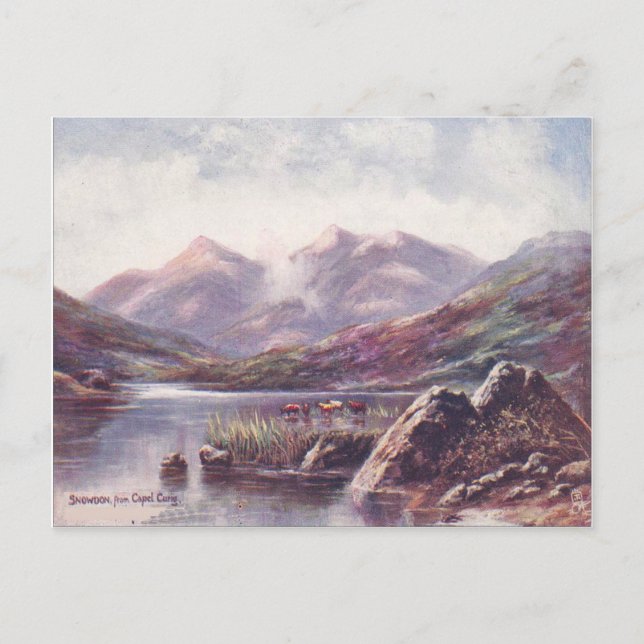 Wales, Snowdon från Capel Cyrig Vykort (Framsida)