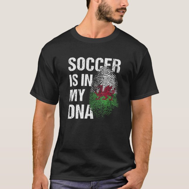 Wales Soccer Welsh Football Cymru Futbol 1 T Shirt (Framsida)