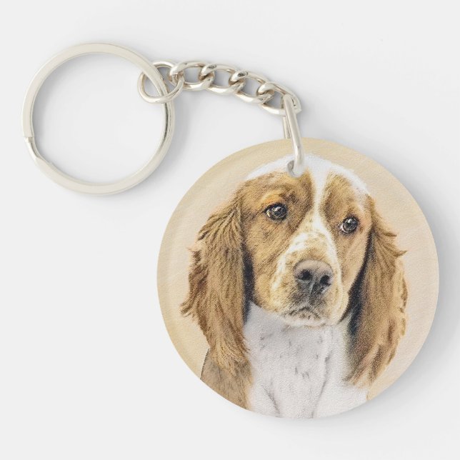Wales Springer Spaniel-målning - Original hundkons (Framsidan)