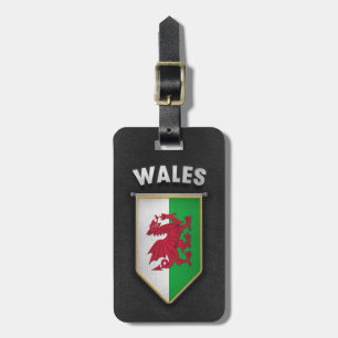 Wales standert med högkvalitativ läderlook bagagebricka