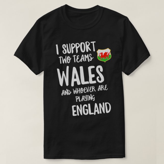 Wales Supporter Funny Welsh Rugby Team Sport Desig T Shirt (Design framsida)