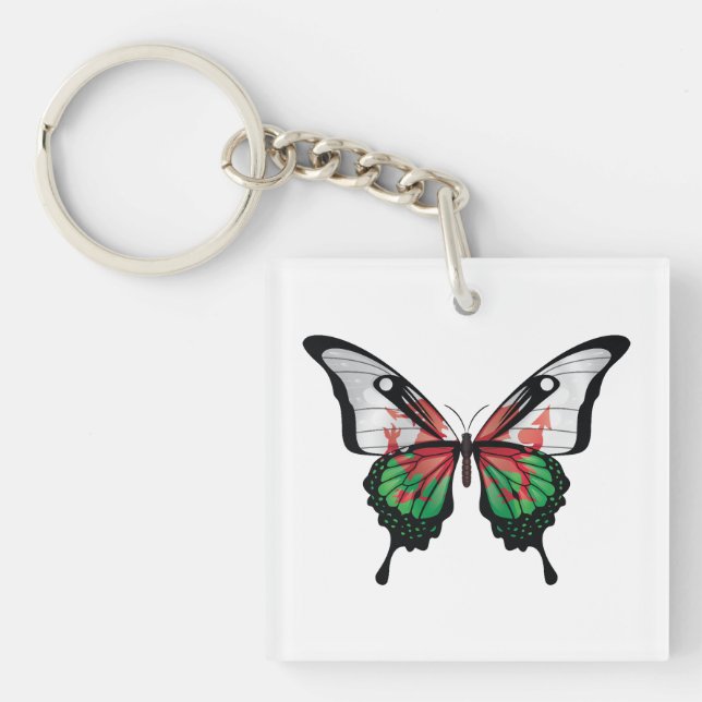 Wales Swallowtail Butterfly Flagga Sticker (Framsidan)