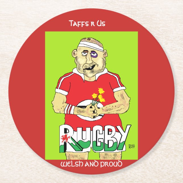 wales underläggs underlägg papper rund (Framsidan)