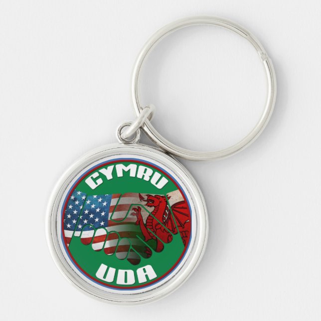 Wales USA Vänskap Nyckelring (Framsidan)