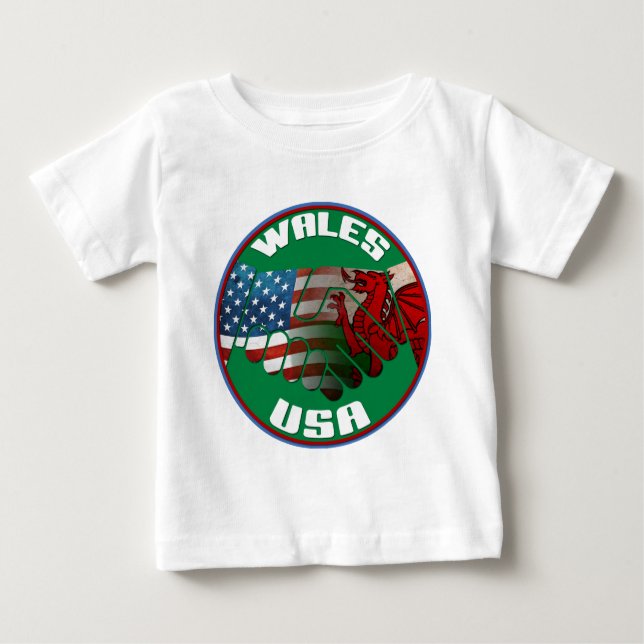 Wales USA Vänskap Tee (Framsida)