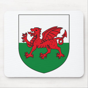 Wales vapensköld Mousepad Musmatta