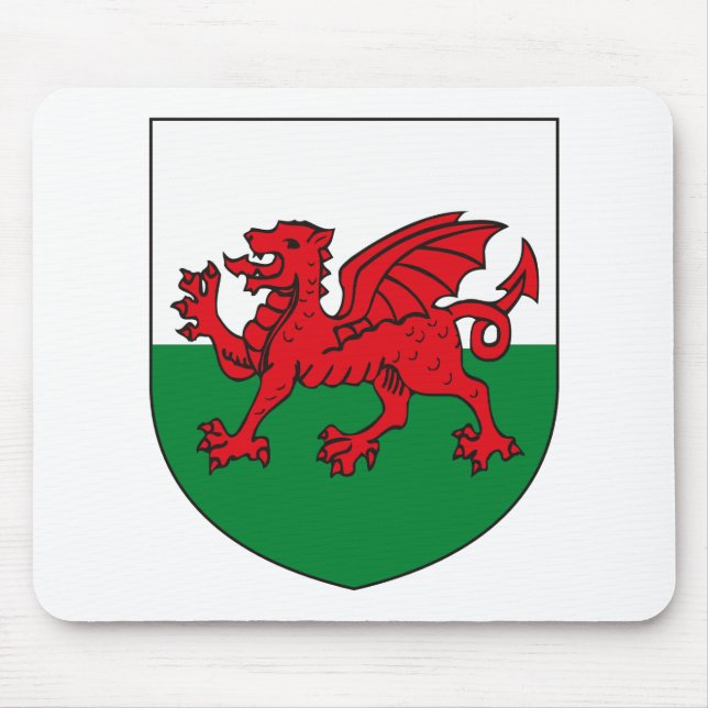 Wales vapensköld Mousepad Musmatta (Framsidan)