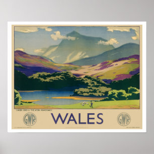Wales Vintage resor Poster