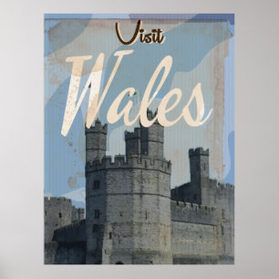 Wales Vintage resor poster