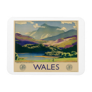 Wales Vintage resor Poster Magnet