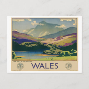 Wales Vintage resor Poster Vykort
