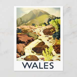 Wales vintage resor vykort