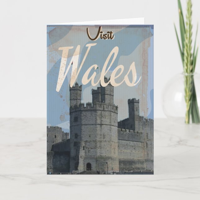 Wales Vintage-resoraffisch Helgkort (Framsida)