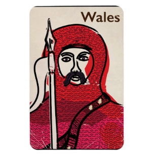 Wales vintage-resoraffisch magnet