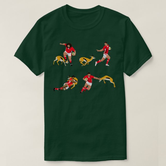 Wales vs The Springboks T Shirt (Design framsida)