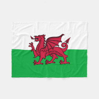 Wales walesisk drakeflagga fleecefilt