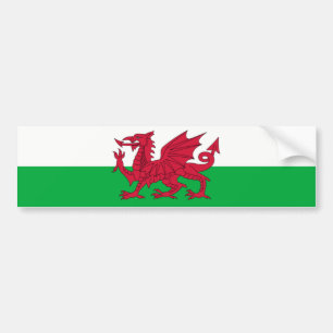 Wales/walesisk flagga - United Kingdom Bildekal