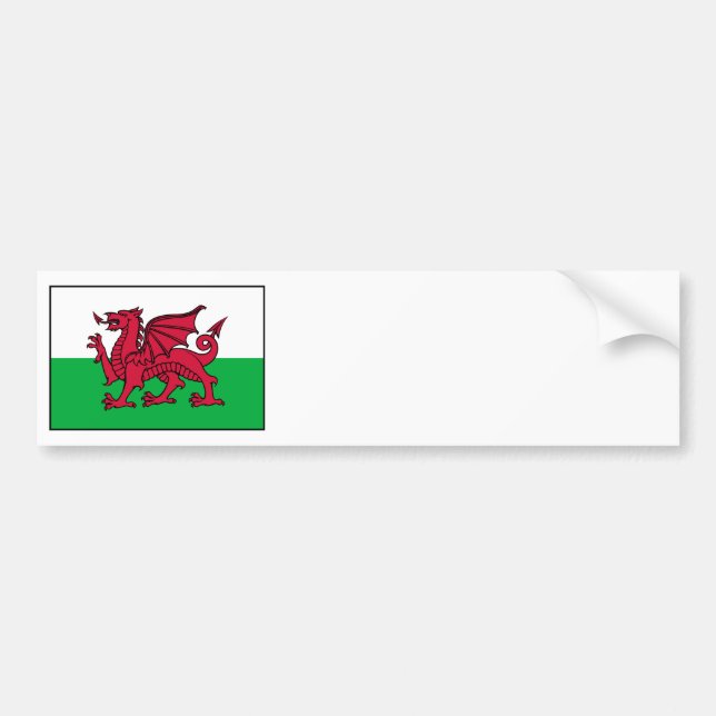 Wales walesisk flaggadrake bildekal (Framsidan)