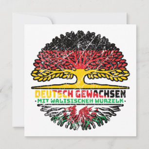 Wales Walisisch Deutsch Deutschland Baum Wurzel Kort