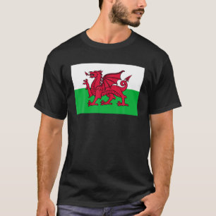 Wales Welsh A Dragon Flagga T Shirt