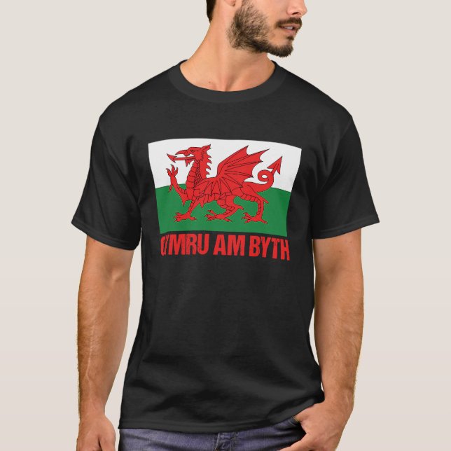 Wales  Welsh Home Cymru Am Byth T Shirt (Framsida)