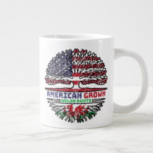 Wales Welsh US US United Stater Träd Jumbo Mugg