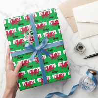 Wales Wrapping Papper, Welsh Flagga patriotic