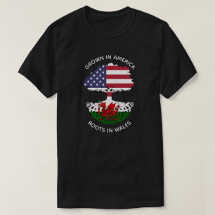 Walesisk-Amerikanen rotar i Wales Celticträd T Shirt