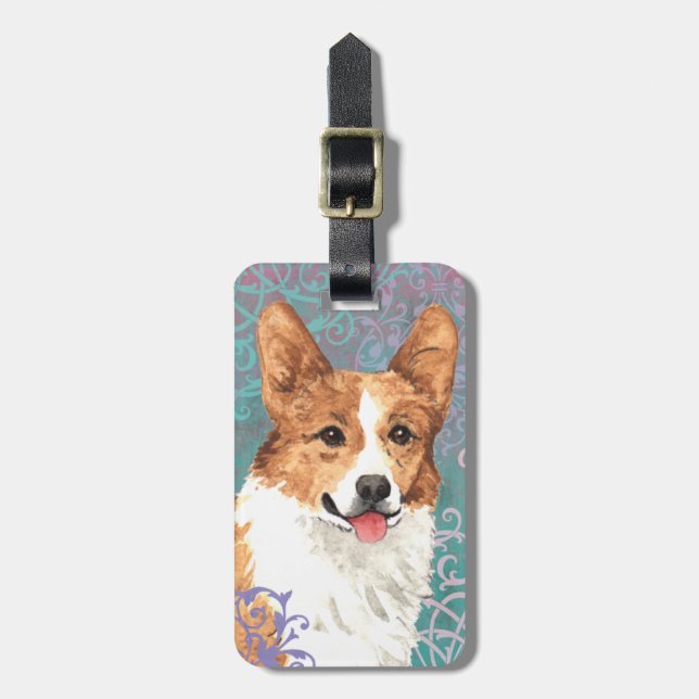 Walesisk Corgi för elegant Pembroke Bagagebricka (Vertikal Framsida)