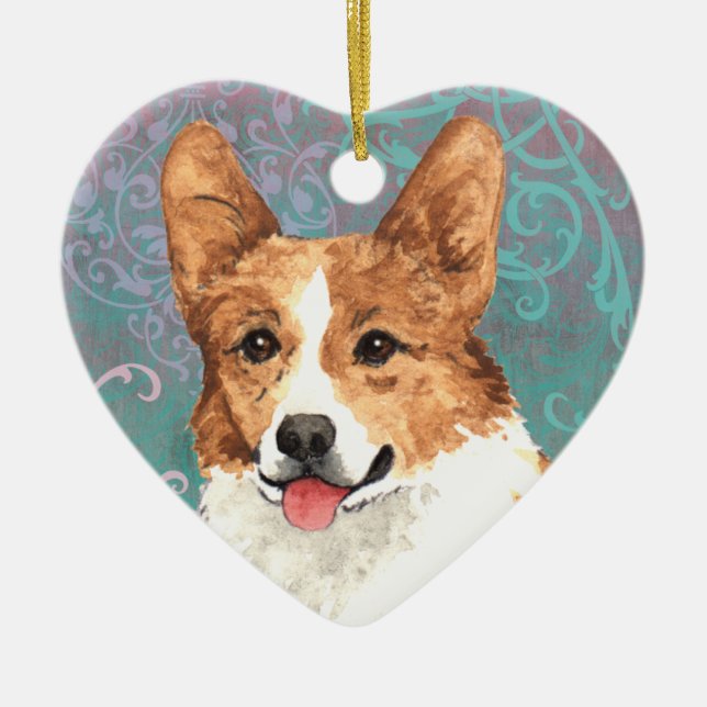 Walesisk Corgi för elegant Pembroke Julgransprydnad Keramik (Framsidan)