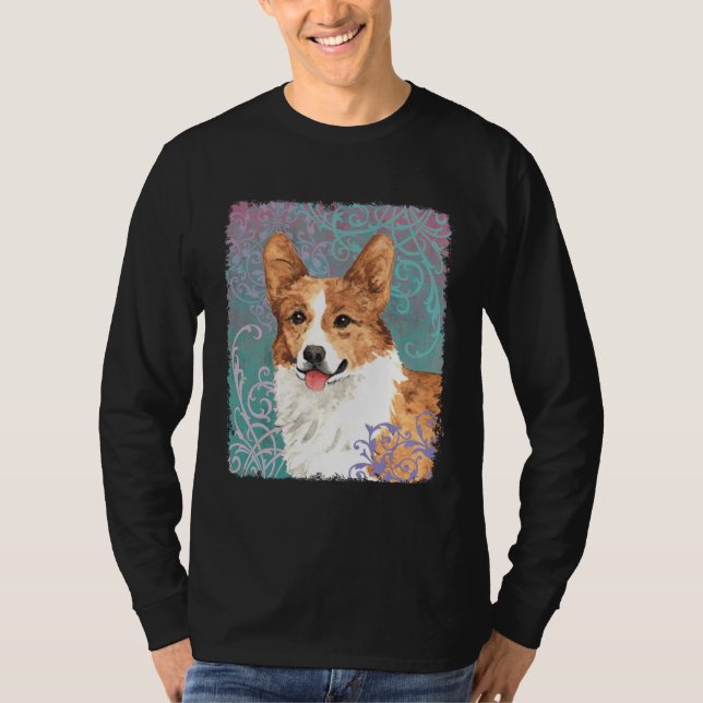 Walesisk Corgi för elegant Pembroke Tee Shirt (Framsida)
