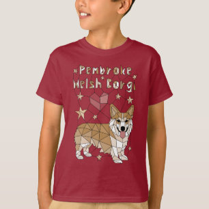 Walesisk Corgi för geometrisk Pembroke Tee Shirt