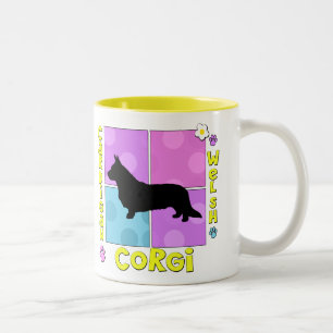 Walesisk Corgi för Groovy kofta Två-Tonad Mugg