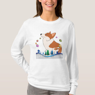 Walesisk Corgi för helgdag med att flyta presente Tee
