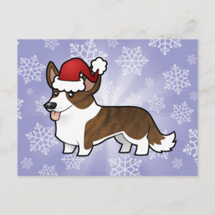Walesisk Corgi för julkofta Helg Vykort