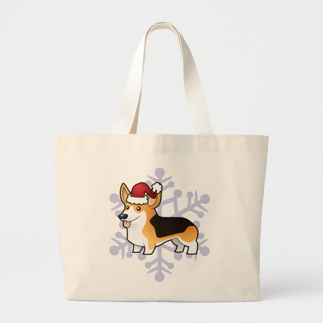 Walesisk Corgi för julPembroke Jumbo Tygkasse (Framsidan)