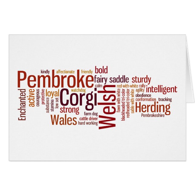 Walesisk Corgi för Pembroke Hälsningskort (Framsidan Horizontal)