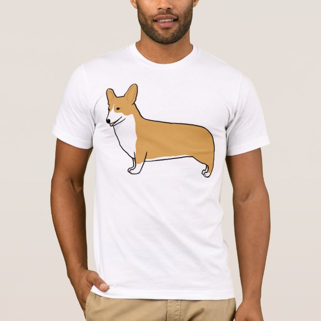 Walesisk Corgi för Pembroke Tee Shirt (Framsida)